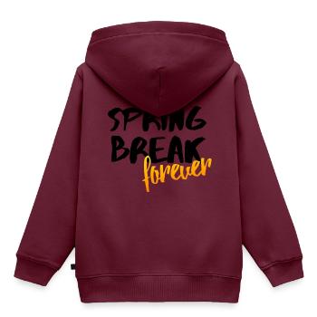 Spring Break Forever Frühling Party Geschenk Idee - Kinder Premium Organic Hoodie - Burgunderrot - Hinten - AI Model Kid Female (0cm)
