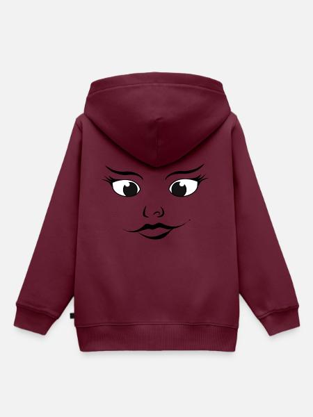 Hübsches Gesicht - Kinder Premium Organic Hoodie - Burgunderrot