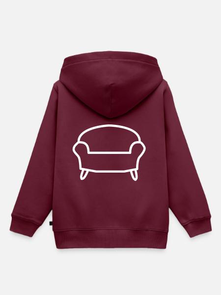 Couch Sofa Geschenk idee - Kinder Premium Organic Hoodie - Burgunderrot
