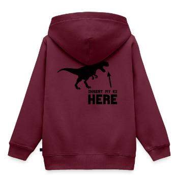 EX - Kinder Premium Organic Hoodie - Burgunderrot - Hinten - AI Model Kid Female (0cm)