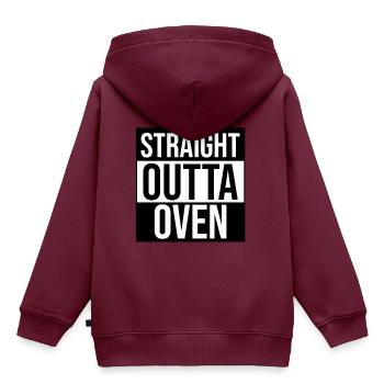 Bäcker Ofen backen Beruf Geschenk idee Gebäck - Kinder Premium Organic Hoodie - Burgunderrot - Hinten - AI Model Kid Female (0cm)