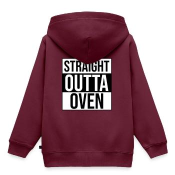 Backen aus dem Ofen Bäcker Geschenk idee Bäckerin - Kinder Premium Organic Hoodie - Burgunderrot - Hinten - AI Model Kid Female (0cm)