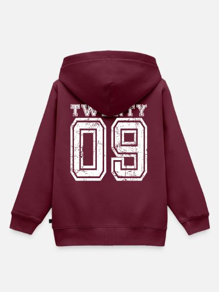 Twenty 2009 - Kinder Premium Organic Hoodie - Burgunderrot