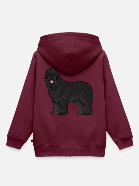 Neufundländer Hund - Kinder Premium Organic Hoodie - Burgunderrot