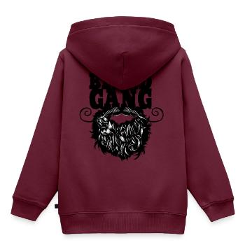 Bart Bande Bart Zitat Bart Schnurrbart - Kinder Premium Organic Hoodie - Burgunderrot - Hinten - AI Model Kid Female (0cm)