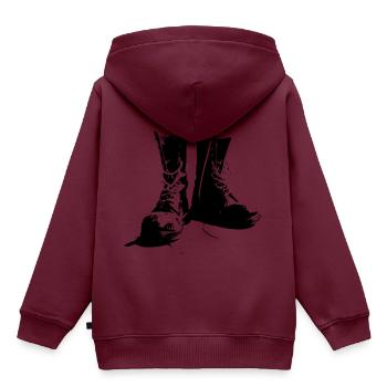 schuhe highheels schoes flipflops boots stiefel19 - Kinder Premium Organic Hoodie - Burgunderrot - Hinten - AI Model Kid Female (0cm)