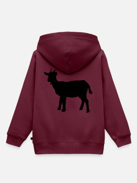 Ziege - Kinder Premium Organic Hoodie - Burgunderrot