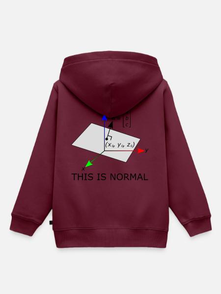 Das ist normal - Kinder Premium Organic Hoodie - Burgunderrot