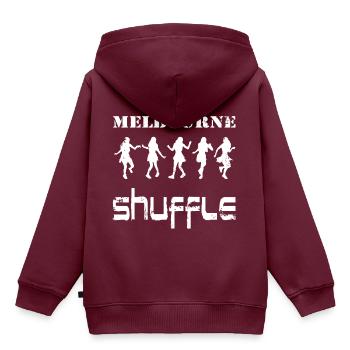 Melbourne Shuffle Dance ist mein Tanz, mein Stil. - Kinder Premium Organic Hoodie - Burgunderrot - Hinten - AI Model Kid Female (0cm)