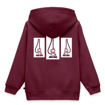 Staubsauger Putzen - Kinder Premium Organic Hoodie - Burgunderrot - Hinten - AI Model Kid Female (0cm)