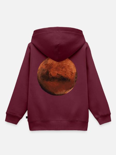 Mars - Kinder Premium Organic Hoodie - Burgunderrot