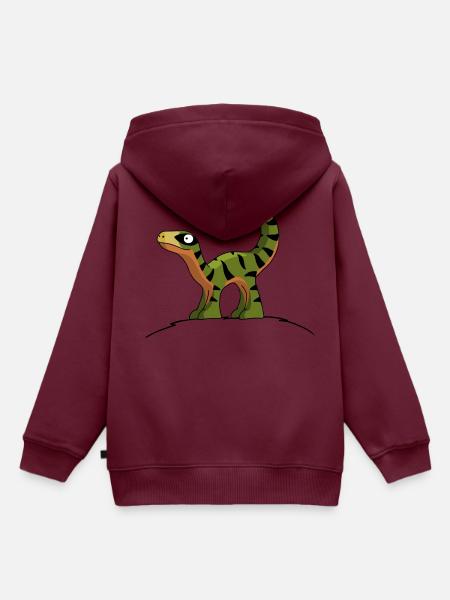 Raptor - Kinder Premium Organic Hoodie - Burgunderrot