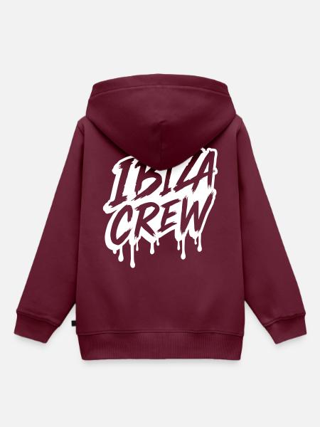 Ibiza Crew - Kinder Premium Organic Hoodie - Burgunderrot