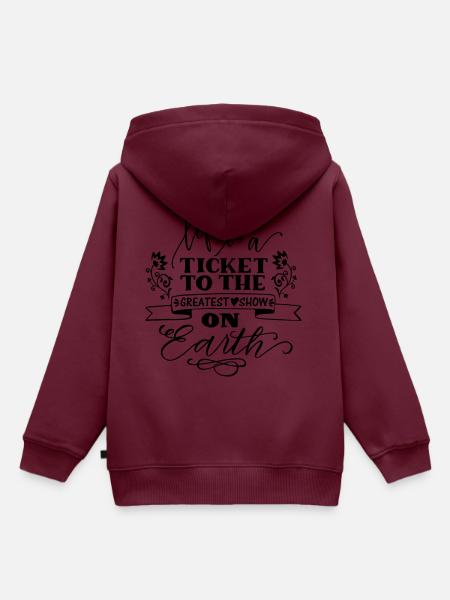 Life - Kinder Premium Organic Hoodie - Burgunderrot