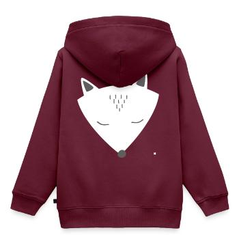 Polarfuchs - Kinder Premium Organic Hoodie - Burgunderrot - Hinten - AI Model Kid Female (0cm)