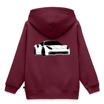 Auto Sportwagen - Kinder Premium Organic Hoodie - Burgunderrot - Hinten - AI Model Kid Female (0cm)