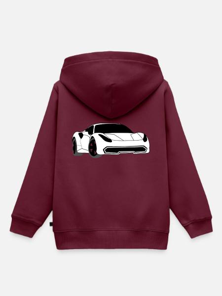 Auto Sportwagen - Kinder Premium Organic Hoodie - Burgunderrot