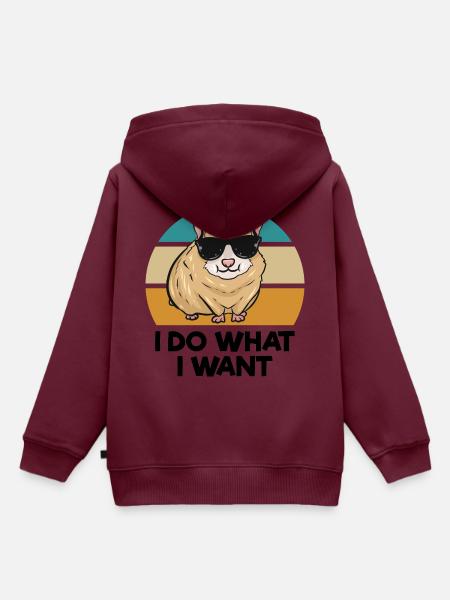 Hamster - Kinder Premium Organic Hoodie - Burgunderrot