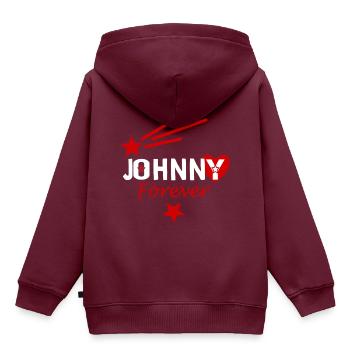 Johnny für immer - Kinder Premium Organic Hoodie - Burgunderrot - Hinten - AI Model Kid Female (0cm)