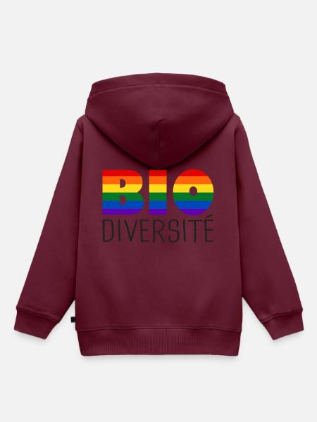 LGBT-Biodiversität - Kinder Premium Organic Hoodie - Burgunderrot