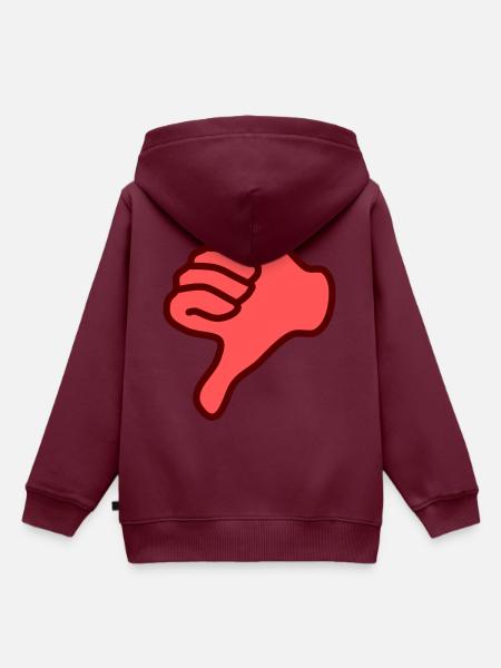 Dislike - Kinder Premium Organic Hoodie - Burgunderrot