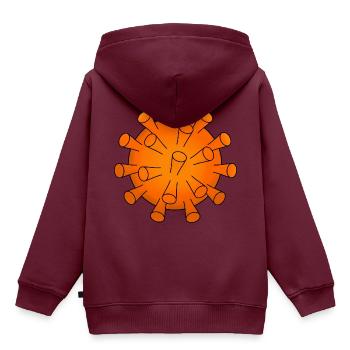 Feind Krank Coronavirus Corona Virus Grippe - Kinder Premium Organic Hoodie - Burgunderrot - Hinten - AI Model Kid Female (0cm)