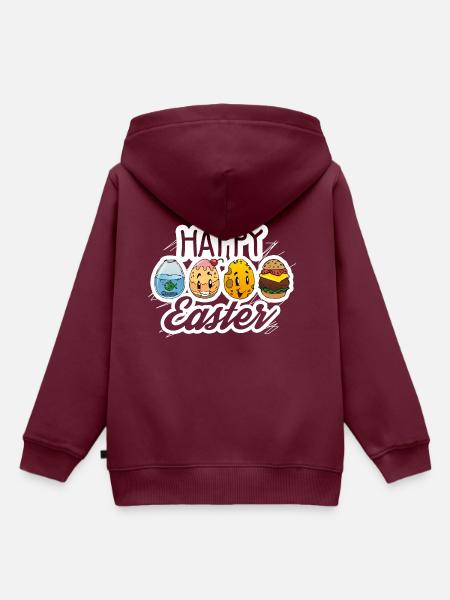 Osterei Lustig Ostern - Kinder Premium Organic Hoodie - Burgunderrot