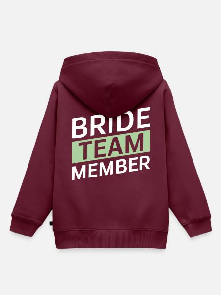 Bride Team - Kinder Premium Organic Hoodie - Burgunderrot