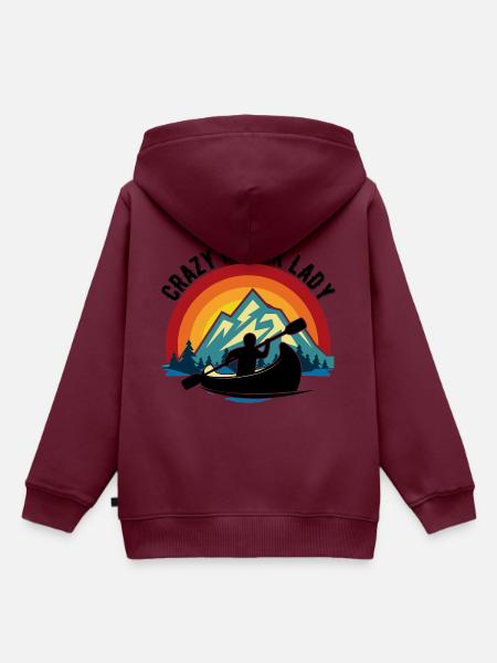 Kayak - Kinder Premium Organic Hoodie - Burgunderrot