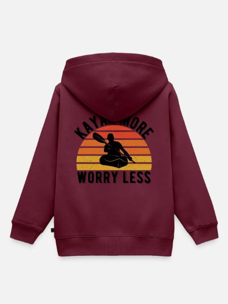 Kayak - Kinder Premium Organic Hoodie - Burgunderrot