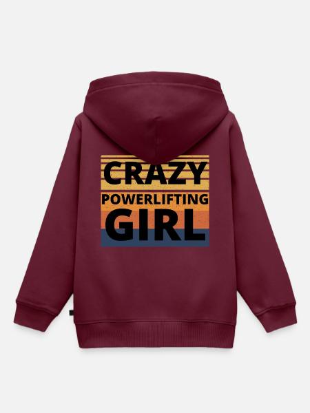 Fitness - Kinder Premium Organic Hoodie - Burgunderrot