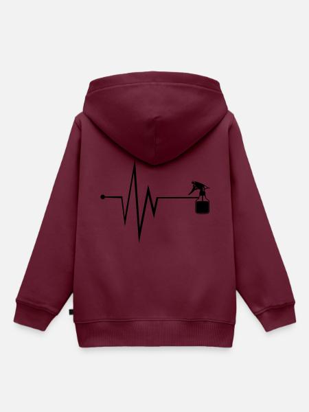 Barber Puls - Kinder Premium Organic Hoodie - Burgunderrot