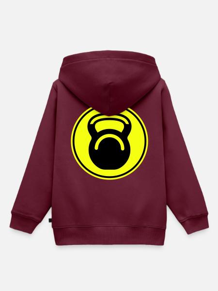 Hantel gewichte icon - Kinder Premium Organic Hoodie - Burgunderrot