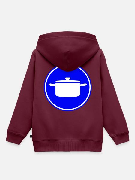 kochtopf Symbol - Kinder Premium Organic Hoodie - Burgunderrot