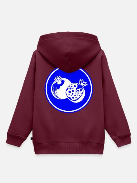 Granatapfel obst - Kinder Premium Organic Hoodie - Burgunderrot