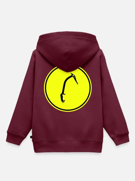 Kletterausrüstung eispickel - Kinder Premium Organic Hoodie - Burgunderrot