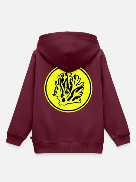 Korale ozean - Kinder Premium Organic Hoodie - Burgunderrot