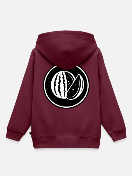 Melone Frucht - Kinder Premium Organic Hoodie - Burgunderrot