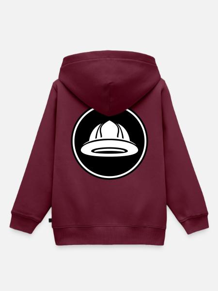 Feuerwehrhelm - Kinder Premium Organic Hoodie - Burgunderrot