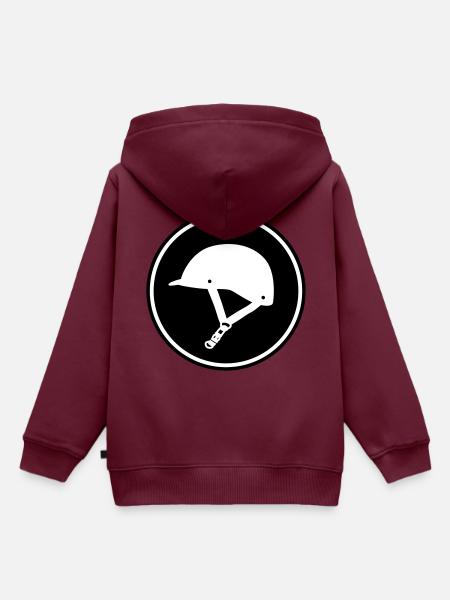 Reiterhut icon - Kinder Premium Organic Hoodie - Burgunderrot