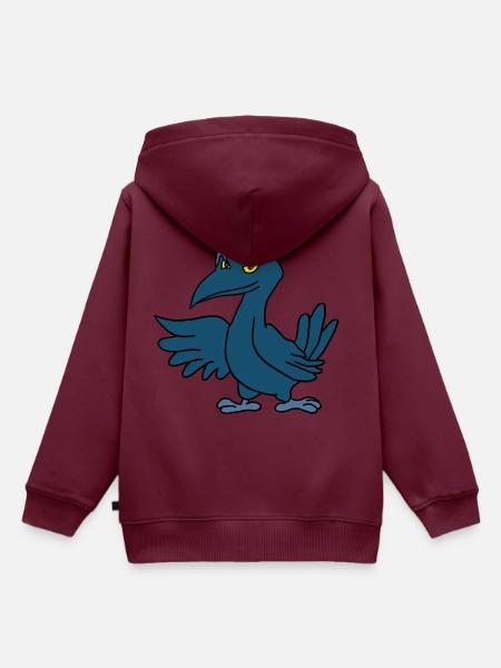 Krähe - Kinder Premium Organic Hoodie - Burgunderrot