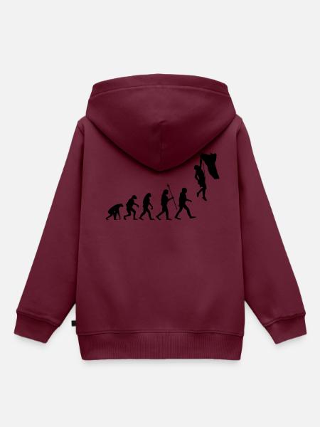 Evolution Klettern Bouldern Climbing Bergsteigen - Kinder Premium Organic Hoodie - Burgunderrot