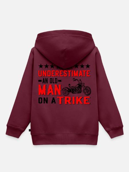 Trike - Kinder Premium Organic Hoodie - Burgunderrot