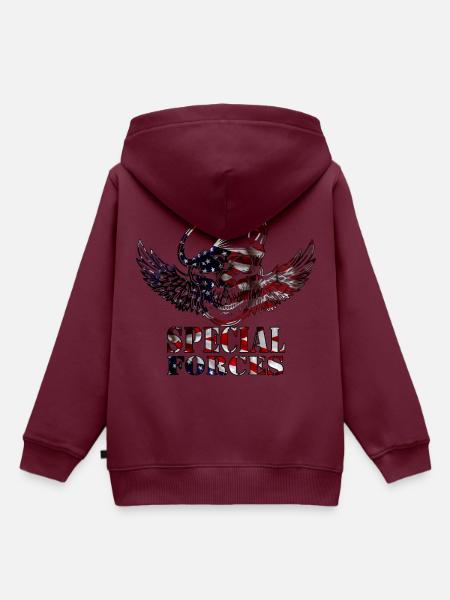 Armee - Kinder Premium Organic Hoodie - Burgunderrot