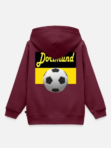 Dortmund Fussball Design - Kinder Premium Organic Hoodie - Burgunderrot