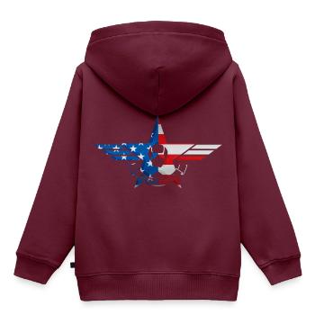 Spezialeinheiten der Armee - Kinder Premium Organic Hoodie - Burgunderrot - Hinten - AI Model Kid Female (0cm)