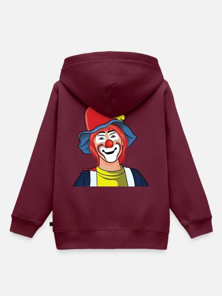Clown - Kinder Premium Organic Hoodie - Burgunderrot