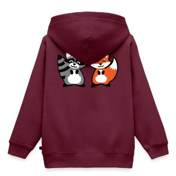 Tierkind Niedliche Tiere Geschenkidee Kinder - Kinder Premium Organic Hoodie - Burgunderrot - Hinten - AI Model Kid Female (0cm)
