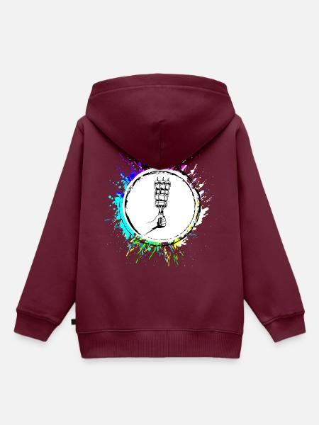 Spieß Grill Kebab - Kinder Premium Organic Hoodie - Burgunderrot