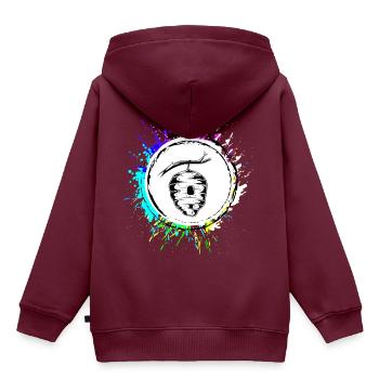 Imker honig Bienen Nest - Kinder Premium Organic Hoodie - Burgunderrot - Hinten - AI Model Kid Female (0cm)